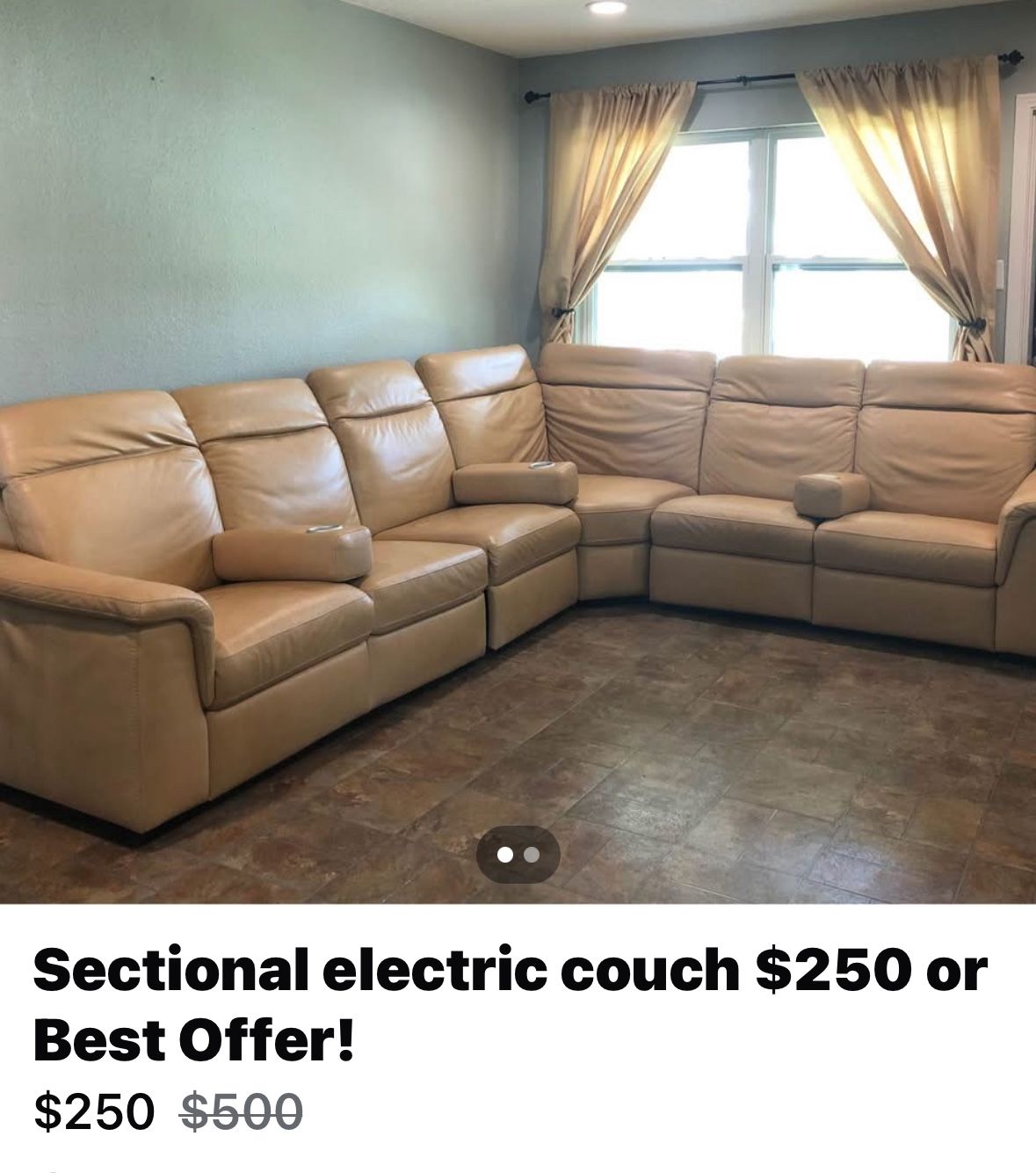Leather Electric Couch