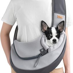 Reversible Pet Sling Carrier Cuby Dog and Cat Papoose Bag, Hands-Free, Soft