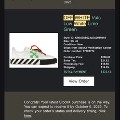 Off White Vulc Low White/lime Green