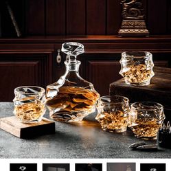 Tsuki Japanese Glass Decanter And Glasses