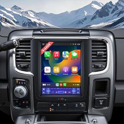 Car Stereo Radio Dodge Ram 2013-2018 Wireless CarPlay Android Auto, Bluetooth, 10.4” Tesla Style Touch Screen Head Units, Backup Camera