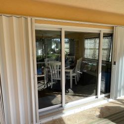 Large Sliding glass door accordion shutters 