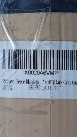 Richave Fleece Blanket Queen size, Dark Gray in color