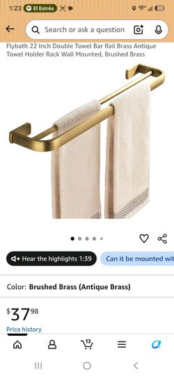 Double towel bar