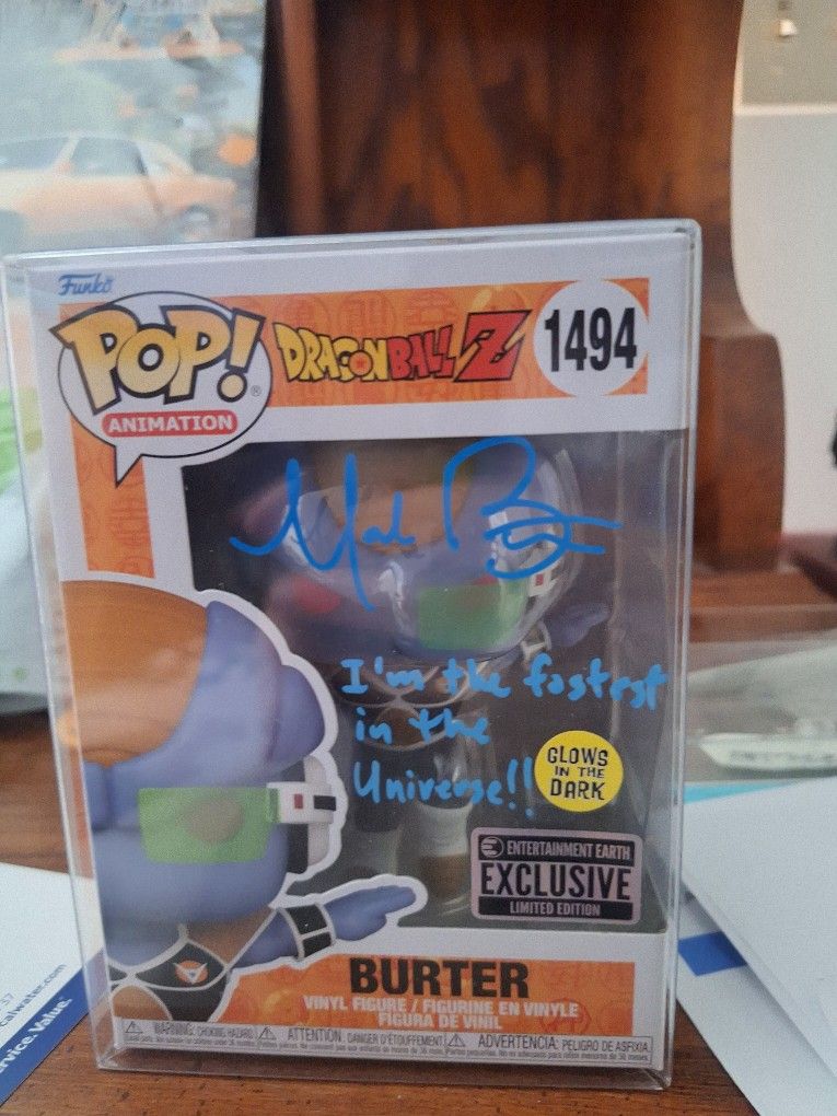Dragon Ball Z Funko Pop Burter Signed