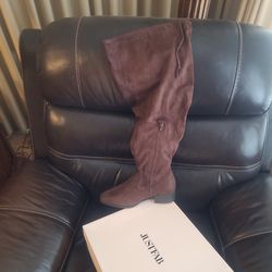 Thigh High Boots Size 9 Chocolate