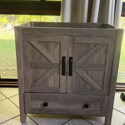 Rustic Gray Bathroom Vanity Cabinet Or Multifunctional Furniture 
