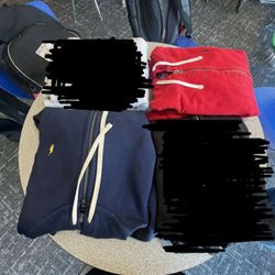 Red And Blue Polo Hoodie Sz M