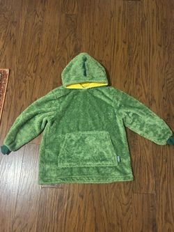 Dinosaur Huggle fleece hoodie and plush dinosaur in one - like new