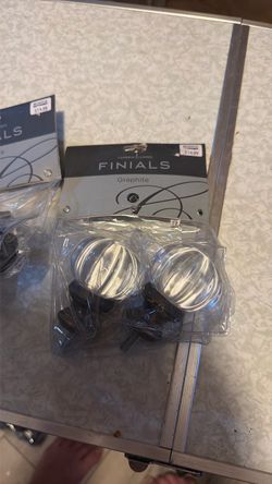Graphite curtain rods ends