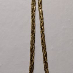 Gold Braided Necklace 28in