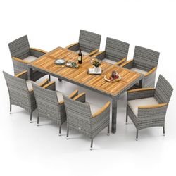 9pc Outdoor Patio Dining Table Furniture Set
