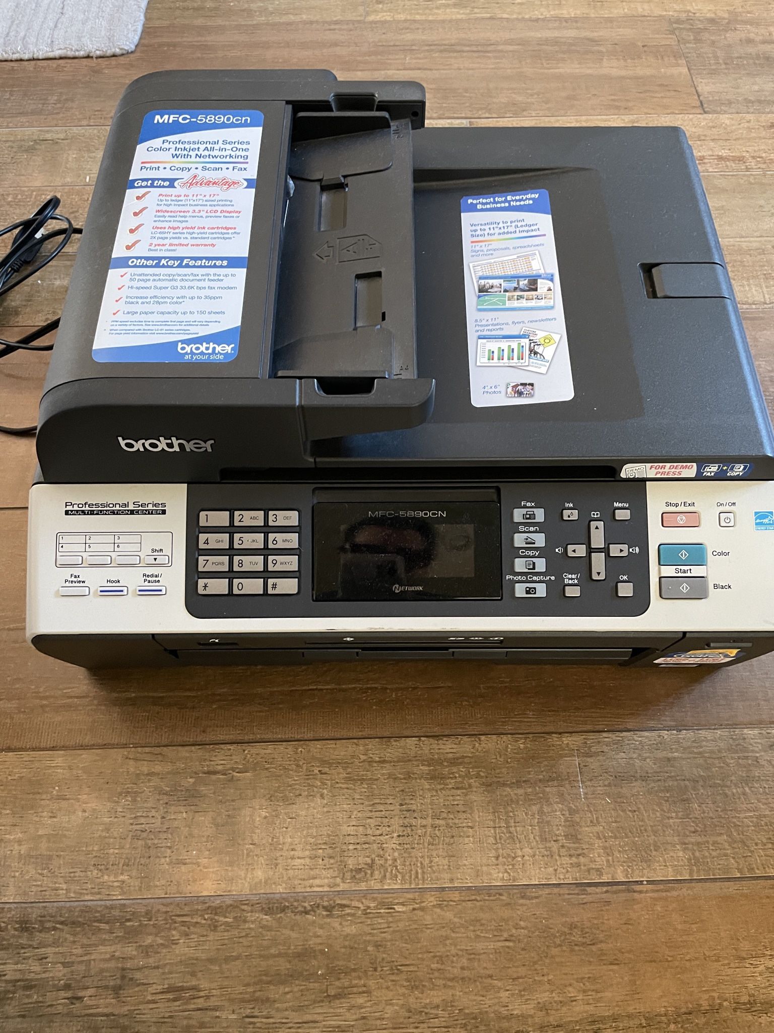 Brother Printer MFC-5890CN Professional-Series Color Inkjet All-in-One with Networking Hardly used, The Brother MFC-5890CN offers: Support for pap