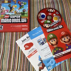 New Super Mario Bros Wii Game Nintendo Wii - Tested Works Complete CIB Manual
