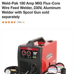 Lincoln Electric

Weld-Pak 180 Amp MIG Flux-Core Wire Feed Welder, 230V, Aluminum Welder with Spool Gun sold separately

1.3k


