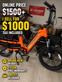 Cargo electric bike for family and pet - family ebike