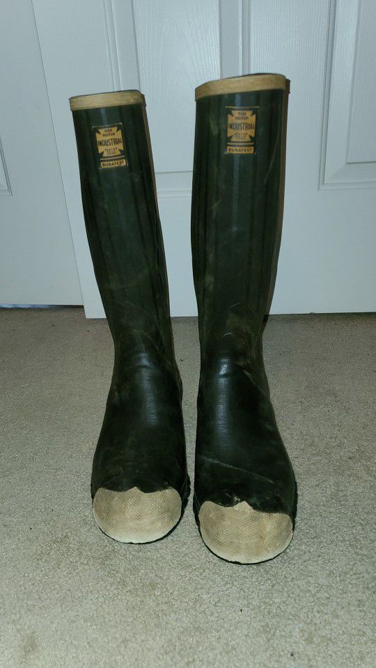 Vintage Top Notch Industrial Boots Work Fire Fireman Firefighter Rubber Approximately Size 12 13


