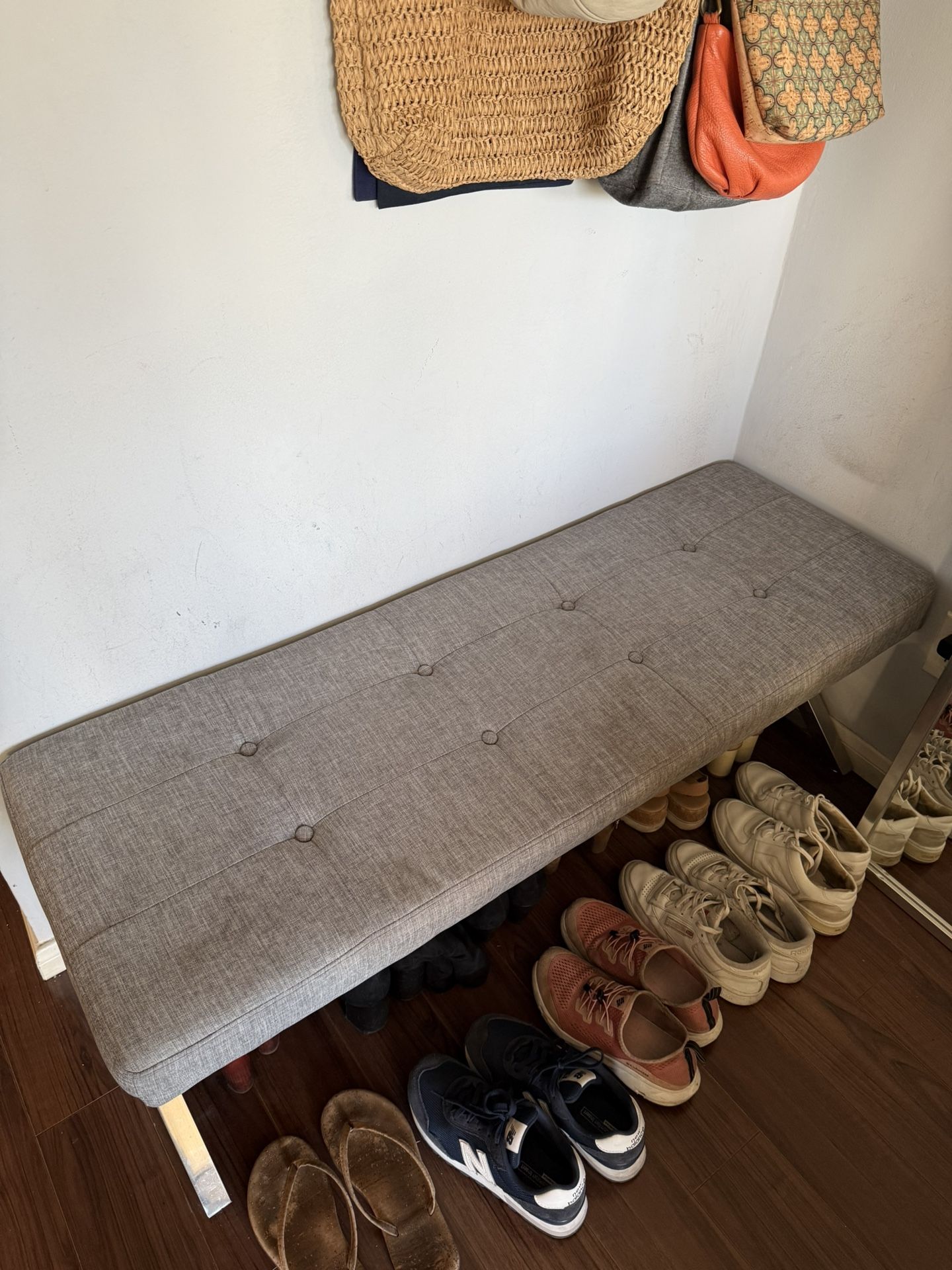 Gray Entry Way Bench