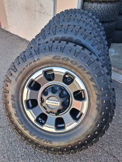 2025 NEW OEM ORIGINAL TAKEOFFS FORD F-250 TREMOR 18 INCH TIRES GOODYEAR WRANGLER DURATRAC 98 % DOT 4524 $ 1799