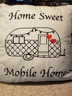 New Home Sweet Mobile Home Pillow 