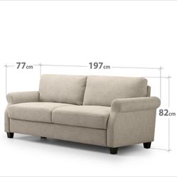 Beige 2-Seater Sofa – $80 (Pickup Only)