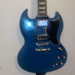 Epiphone Blue Sparkle SG custom