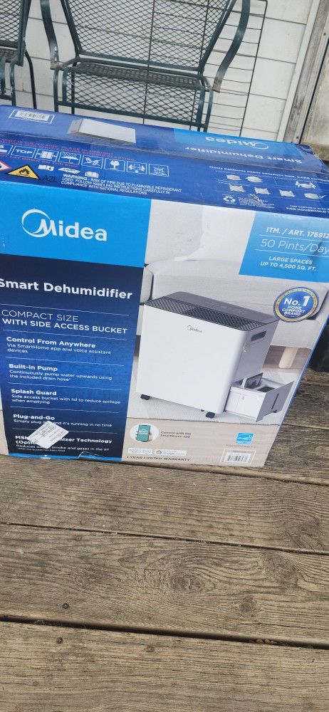 Midea Smart Dehumidifier, 4,500 Sq Ft W/ Pump