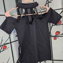 Strappy Black Top Size Medium