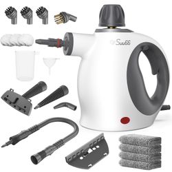 Handheld Steam Cleaner with Safety Lock, 500mL Large Tank & 19PCS Accessories - Multi-Surface Deep Cleaning for Kitchen, Bathroom, Car, Sofa - Removes