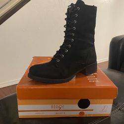 Black Sued Boots 