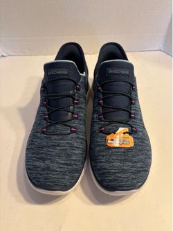 Skechers 149937 Navy/Purple Slip-Ins Air-Cooled Memory Foam  Sneaker  Women’s 9