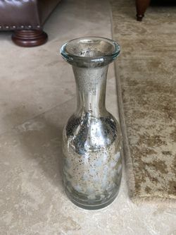 Antique Glass Etched Vase