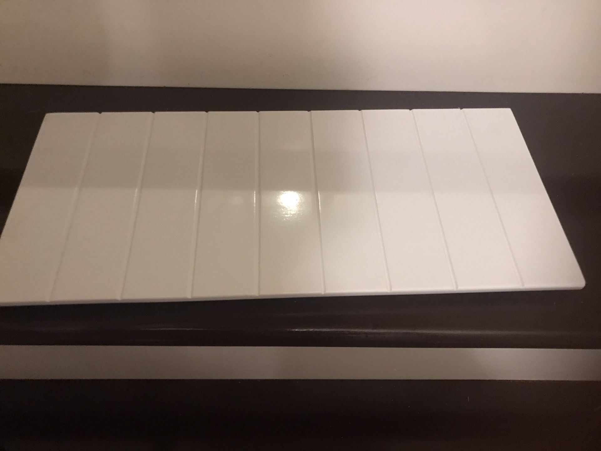 Three White Wooden Shelves