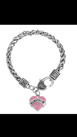 Breast cancer awareness Rhinestone bracelet! Brand new!