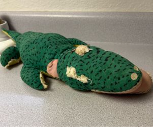 Vintage Stuffed Alligator Toy