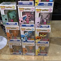 Flocked Pokemon funko pop lot