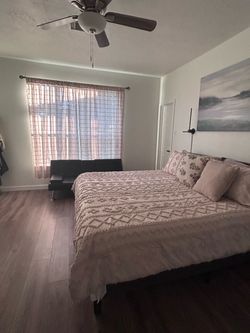 King size bed with no mattress