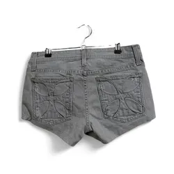 Habitual Gray Cross Womans Short Shorts