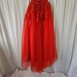 Brand New Red Haute Couture Gown