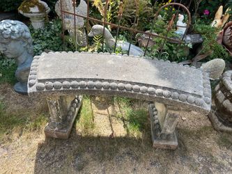 Concrete garden bench