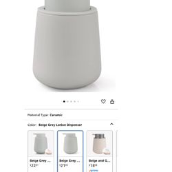 Bosilunlife Soap Dispenser Bathroom Light Grey Ceramic Soap Dispenser 