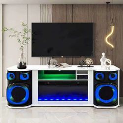 White CHIMNEY WITH LED