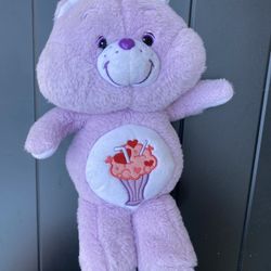 2019 Share Bear Care Bear Plush Stuffed Animal Purple Milkshake 13 inches