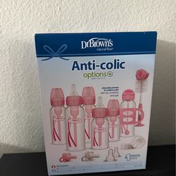 dr browns anti-colic baby bottles brand new in pink