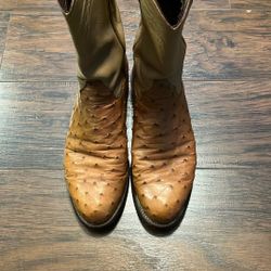 Justin Ostrich Boots 6.5D