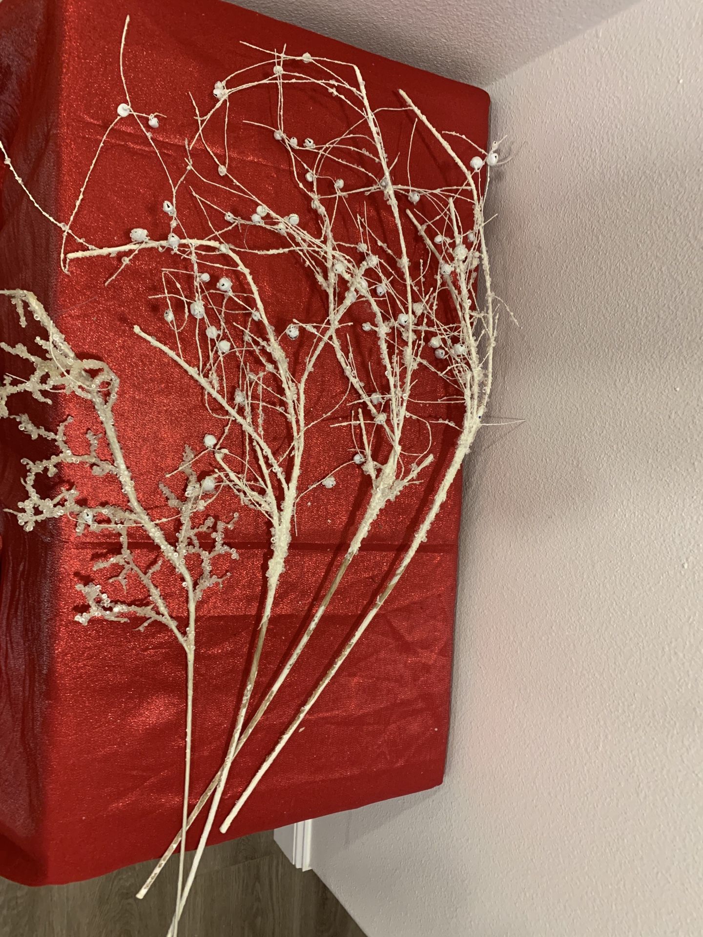 White Snow Christmas Tree branches - Holiday decorations Home Decor - Simi Valley