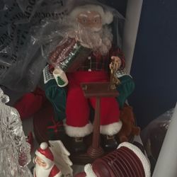Vintage Santa Library
