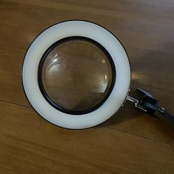 Lighted Magnifying Glass Desk Attachment 