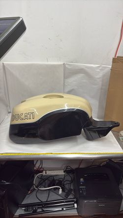 Ducati GT1000 OEM Fuel Gas Tank – Black & Beige (Cream)