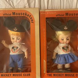 Old Mickey Mouse Club Dolls In Box